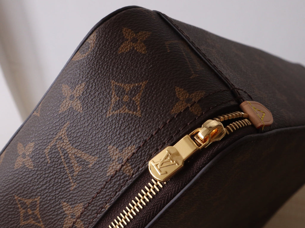 LV M43690 Packing Cube Brown Monogram Canvas & Cowhide
