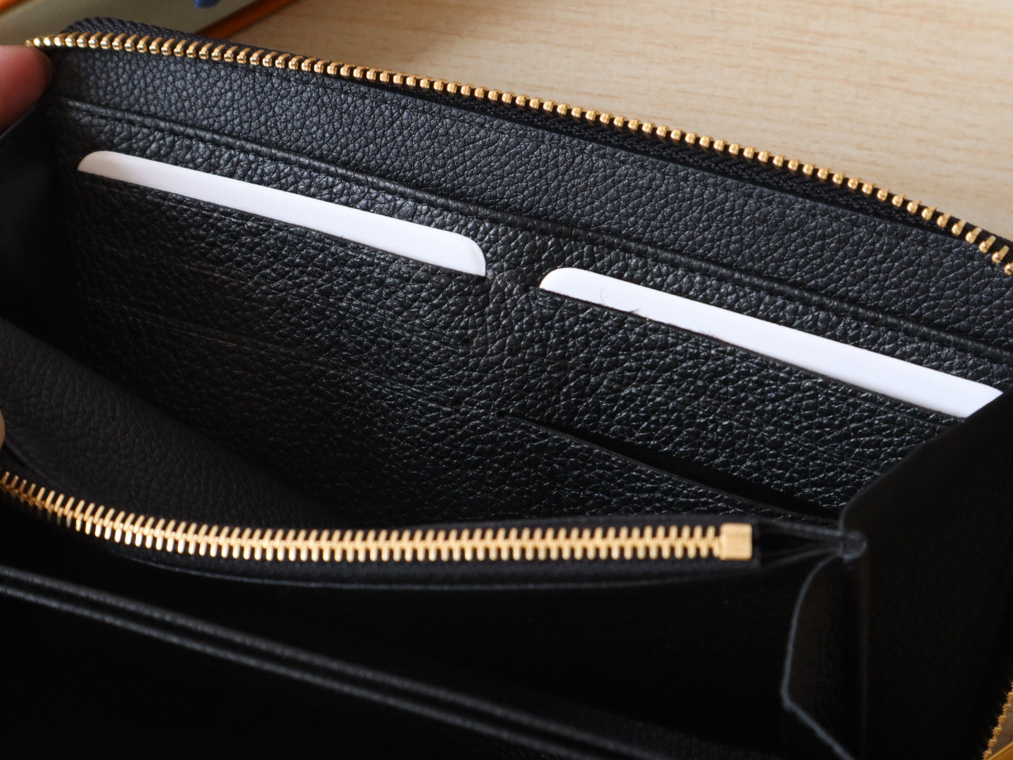LV × TM Zippy Wallet Panda Black Monogram-embossed Cowhide