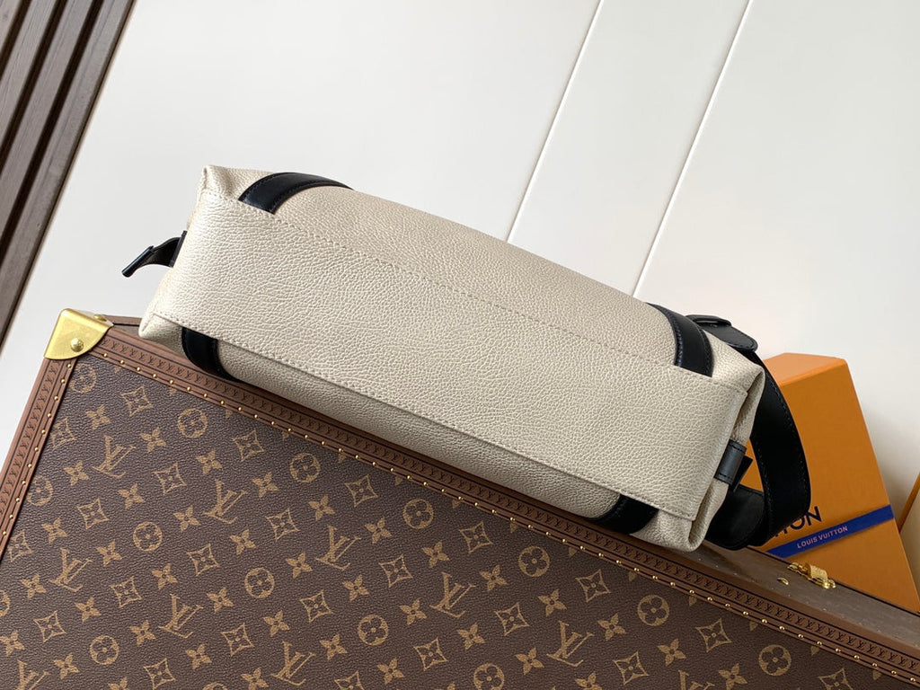 LV Nano LV Biker 38cm Black Beige  Sheepskin & Cowhide Metal