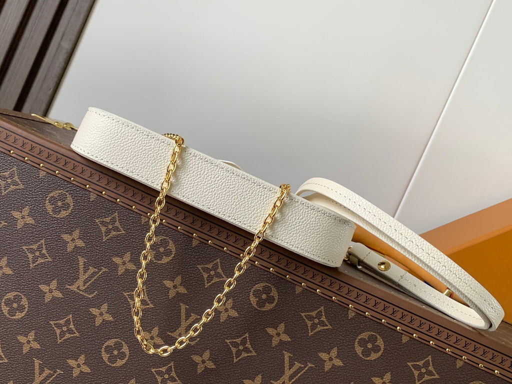 LV Easy Pouch On Strap White Embossed Monogram Empreinte Cowhide 251749
