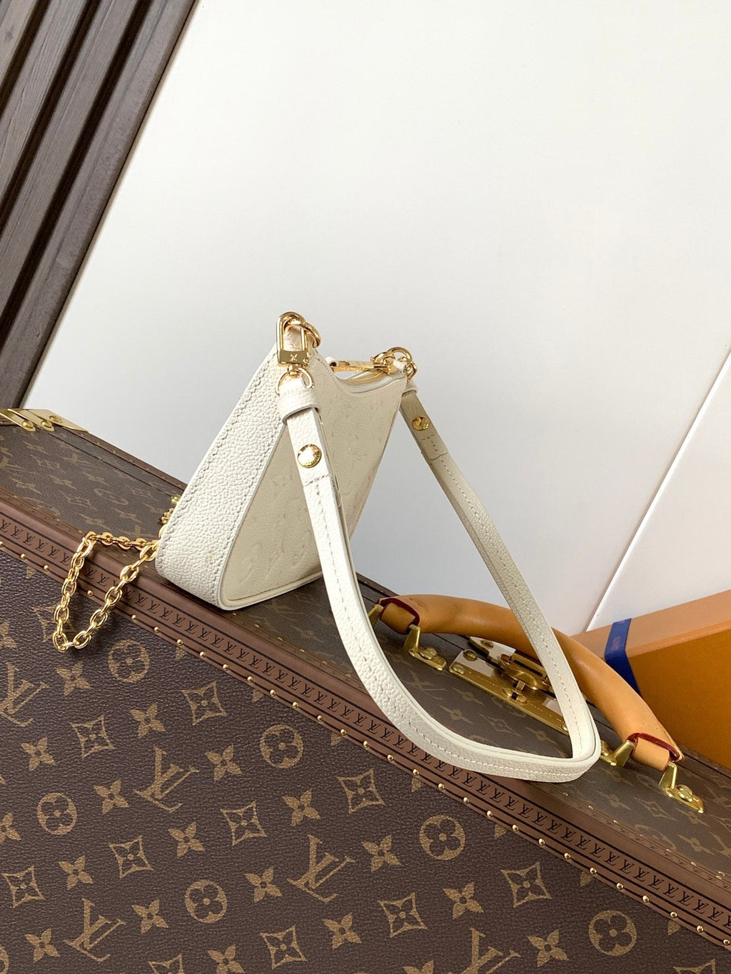 LV Easy Pouch On Strap White Embossed Monogram Empreinte Cowhide 251749