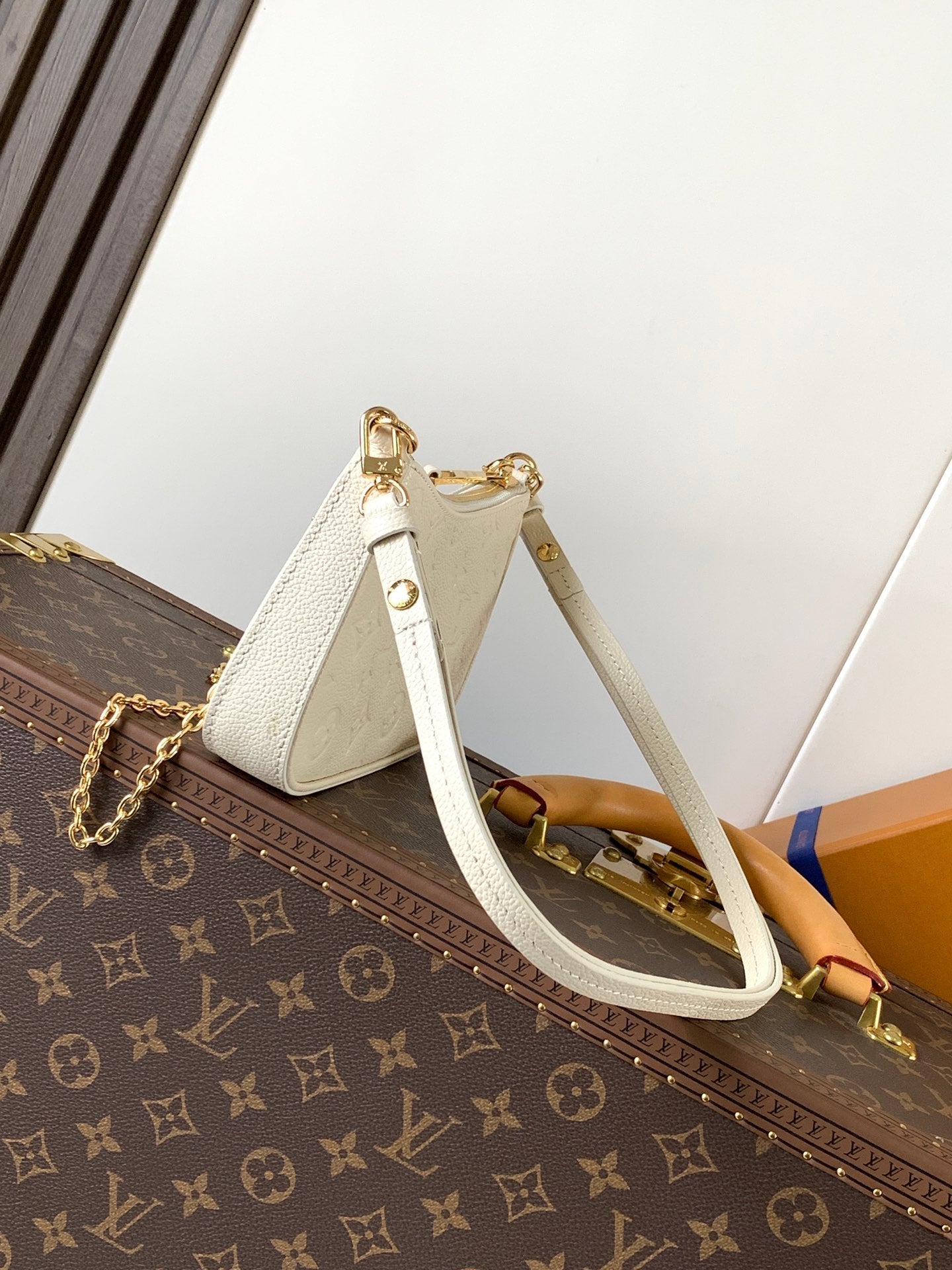 LV Easy Pouch On Strap White Embossed Monogram Empreinte Cowhide 251749