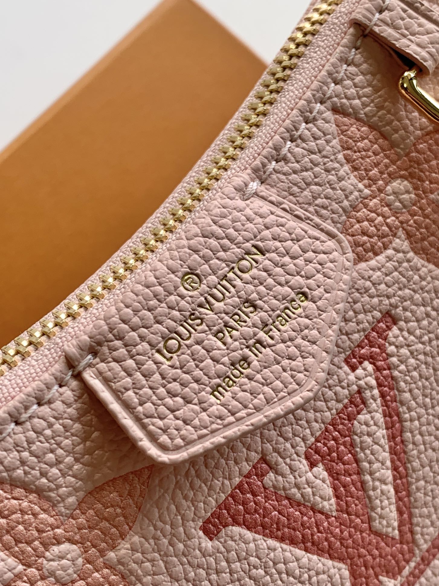 LV Easy Pouch On Strap Pink Embossed Monogram Empreinte Cowhide 251757