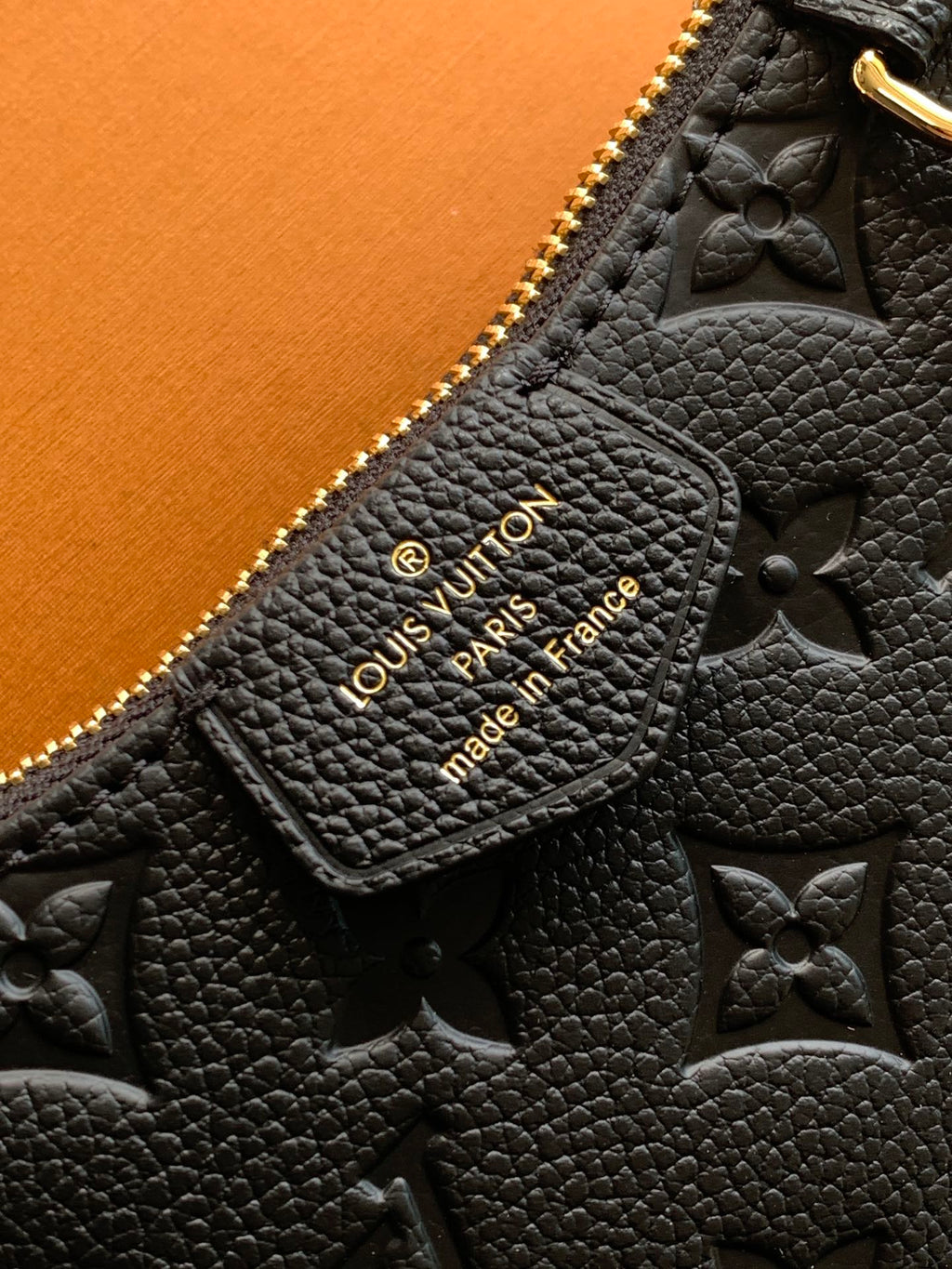 LV Easy Pouch On Strap Black Embossed Monogram Empreinte Cowhide 251753