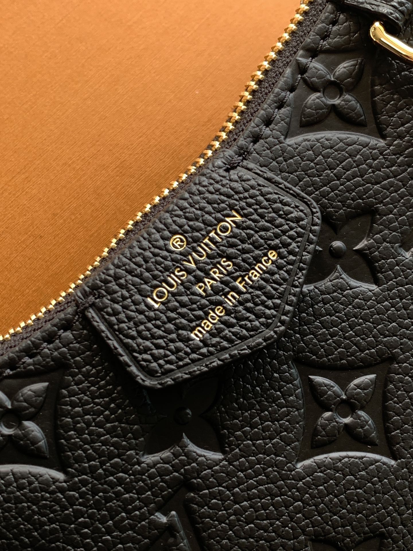 LV Easy Pouch On Strap Black Embossed Monogram Empreinte Cowhide 251753