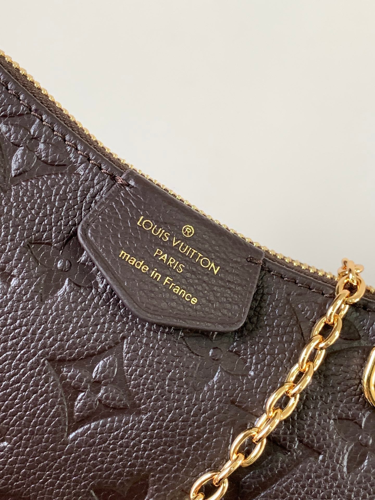LV Easy Pouch On Strap Dark Burgundy Embossed Monogram Empreinte Cowhide 251759