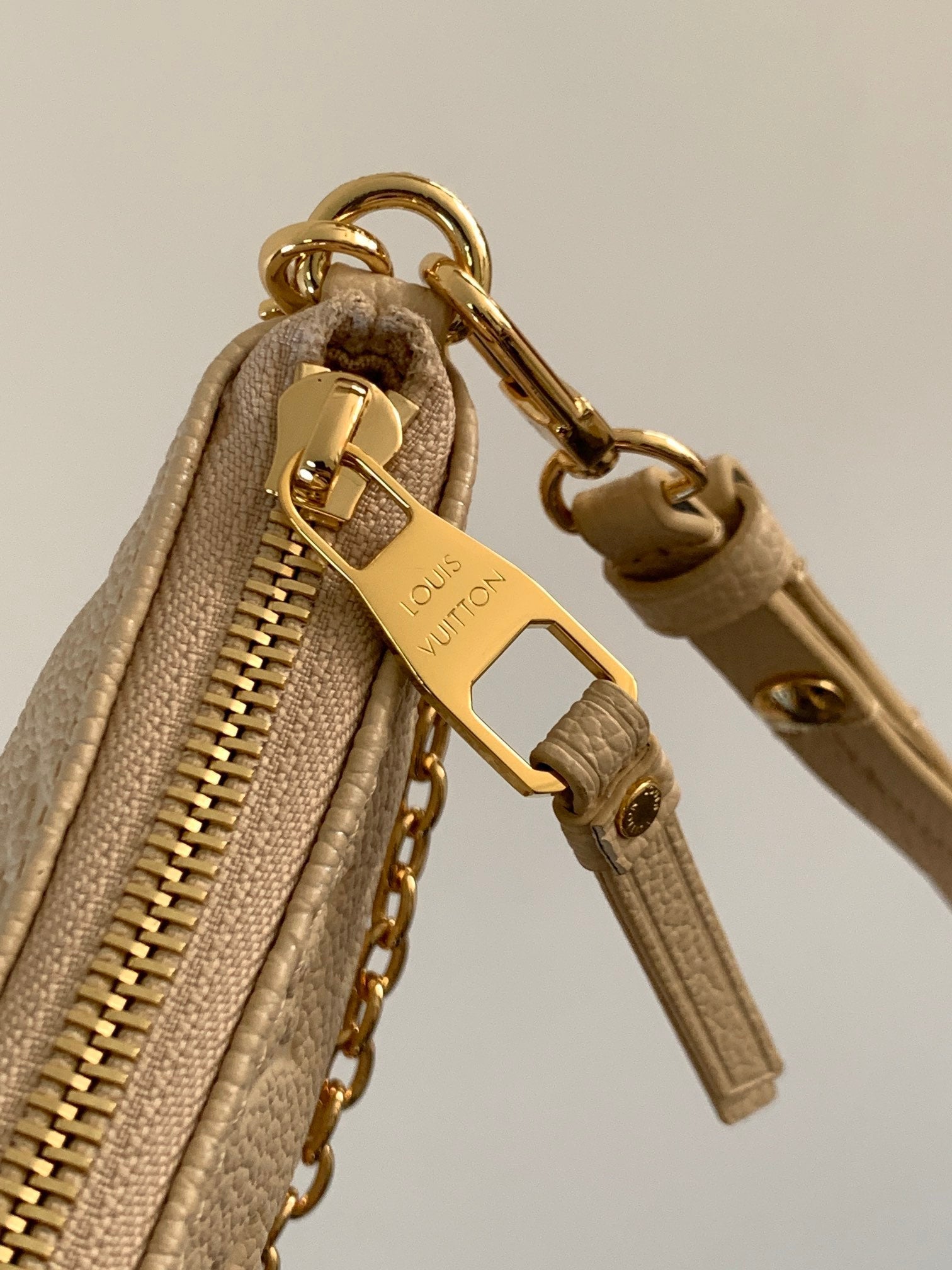LV Easy Pouch On Strap Off White Embossed Monogram Empreinte Cowhide 251755