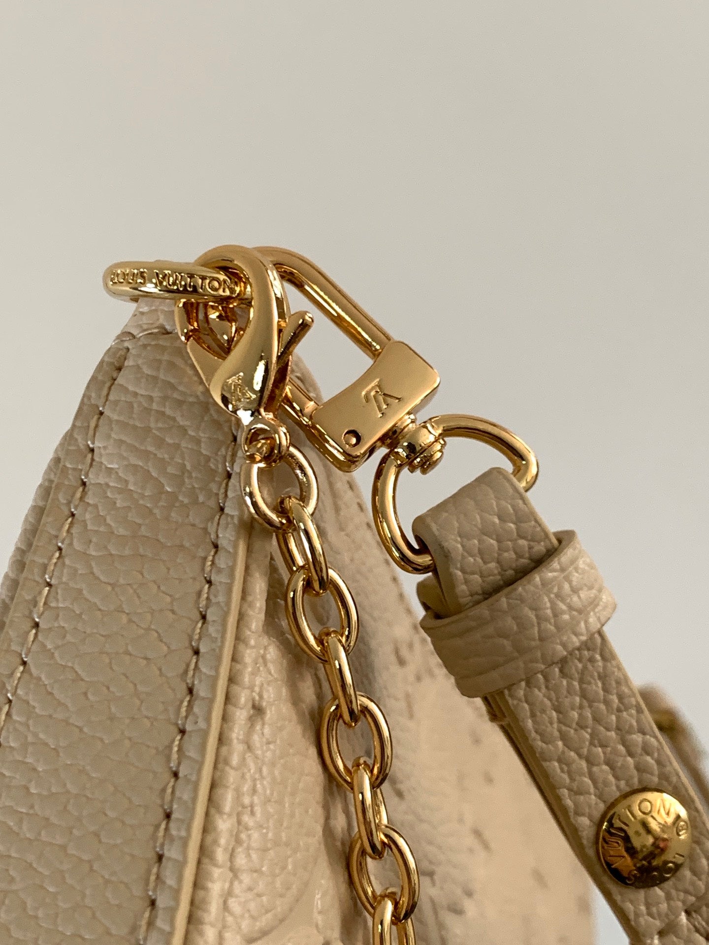 LV Easy Pouch On Strap Off White Embossed Monogram Empreinte Cowhide 251755