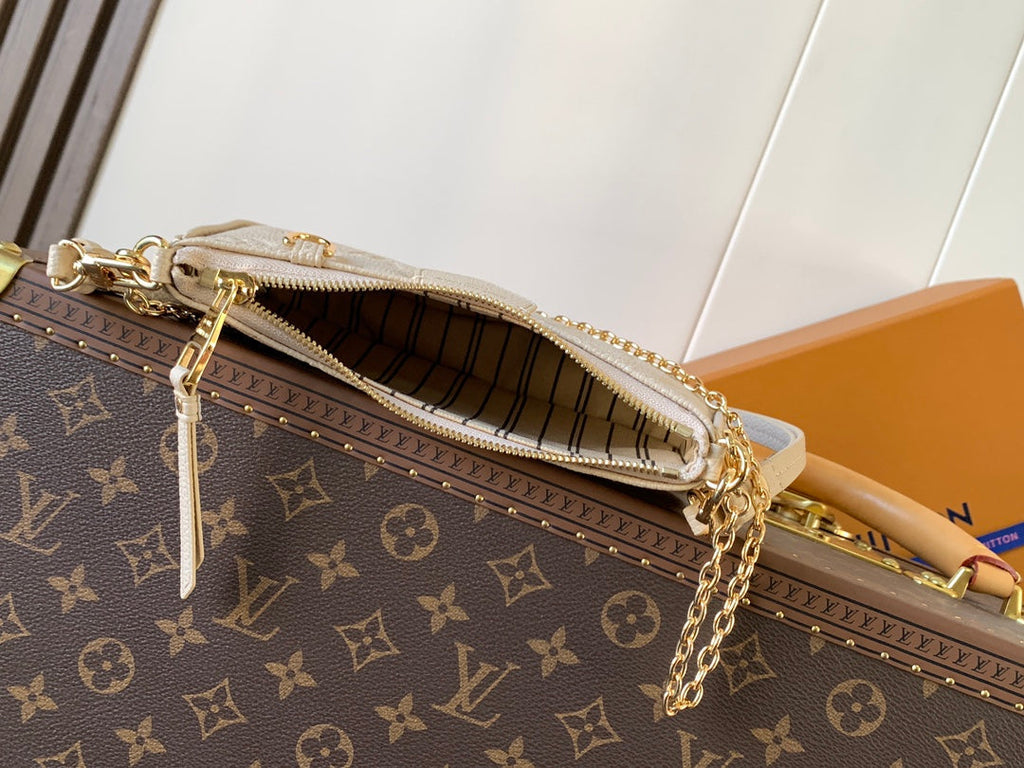 LV Easy Pouch On Strap Off White Embossed Monogram Empreinte Cowhide 251755