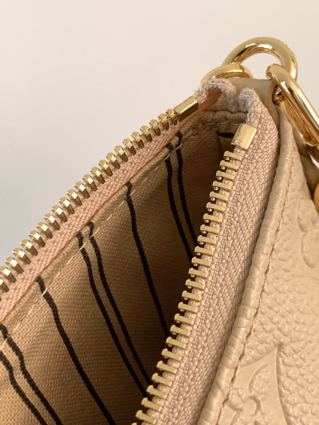 LV Easy Pouch On Strap Off White Embossed Monogram Empreinte Cowhide 251755