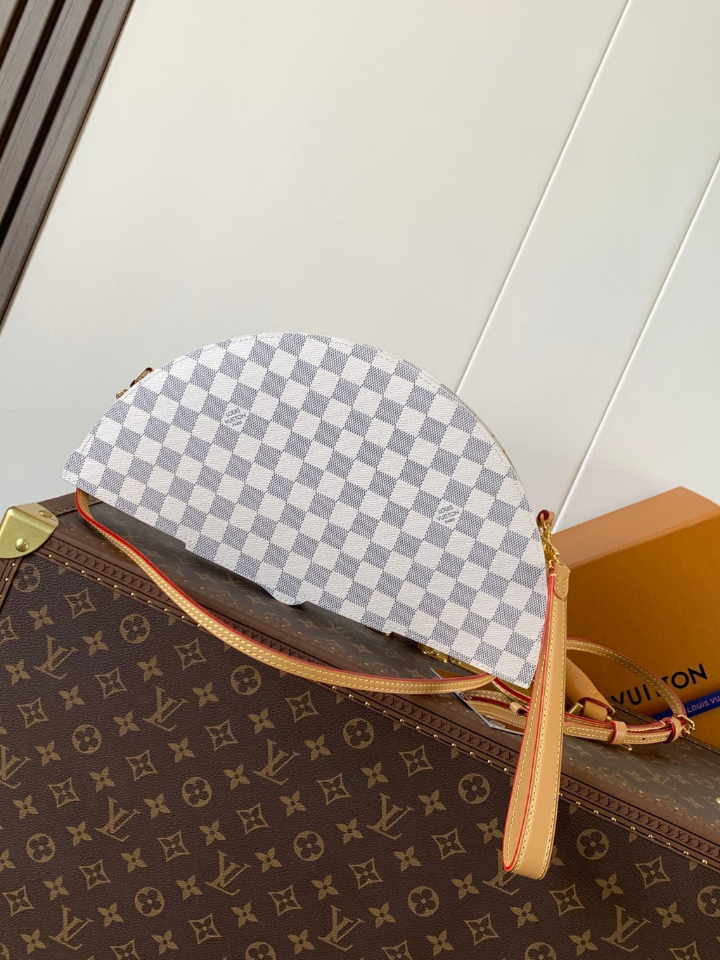 LV SS25 Fan Bag Grey White Damier Graphite 268345
