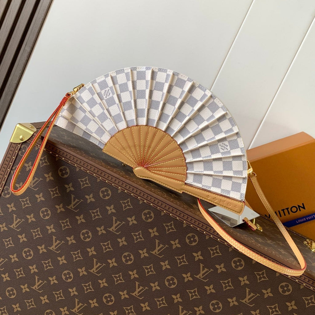 LV SS25 Fan Bag Grey White Damier Graphite 268345