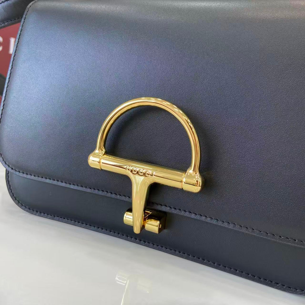 Gucci 25 Siena Bag 22.5cm  Black Gold Leather 292363