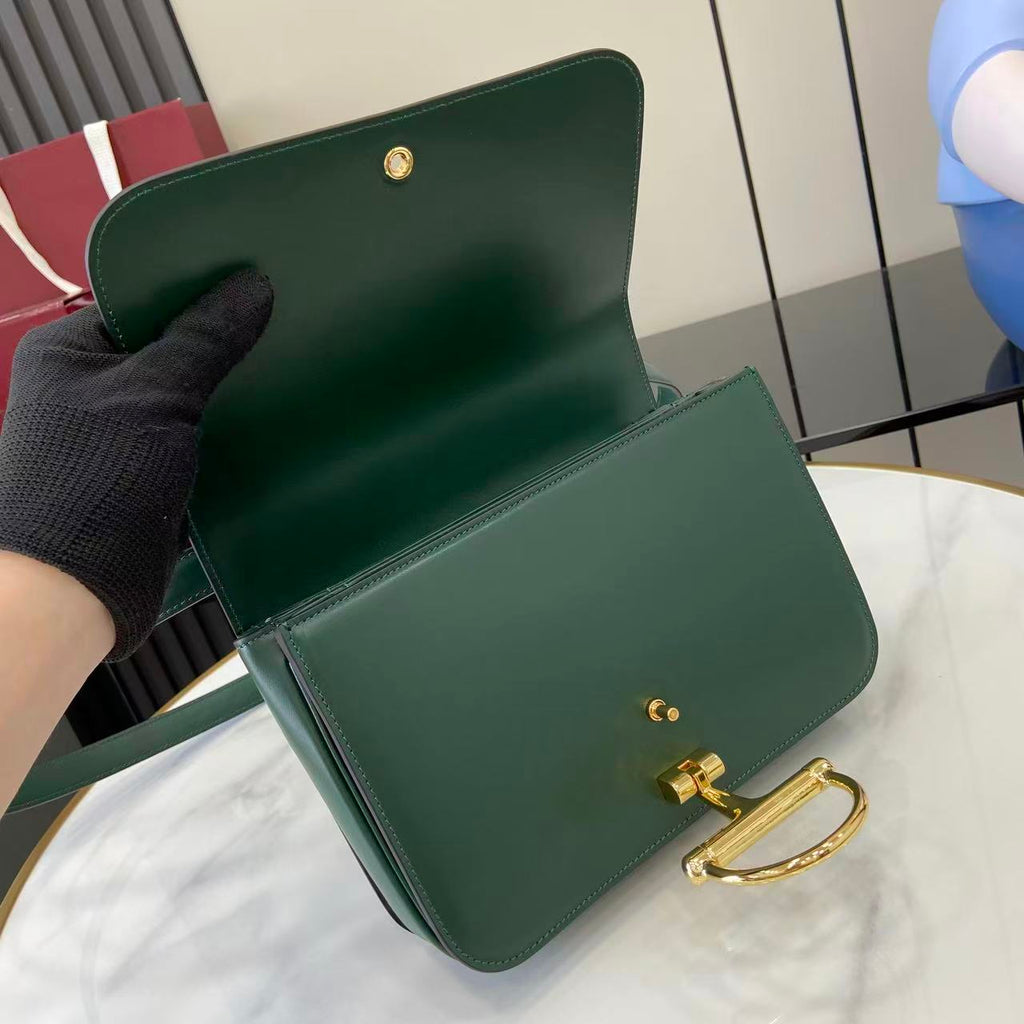 Gucci 25 Siena Bag 22.5cm  Green Gold Leather 292365