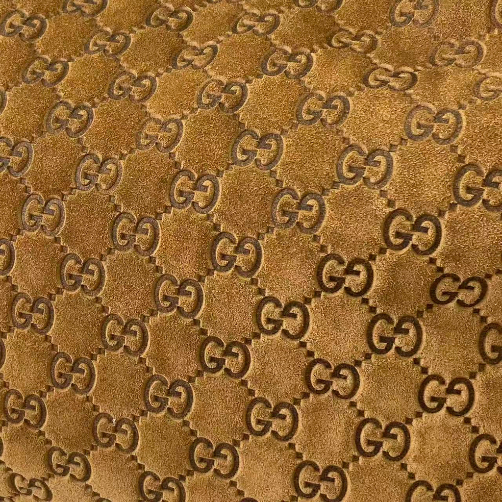 Gucci 25 Beatrix Handbag Brown Gold Suede