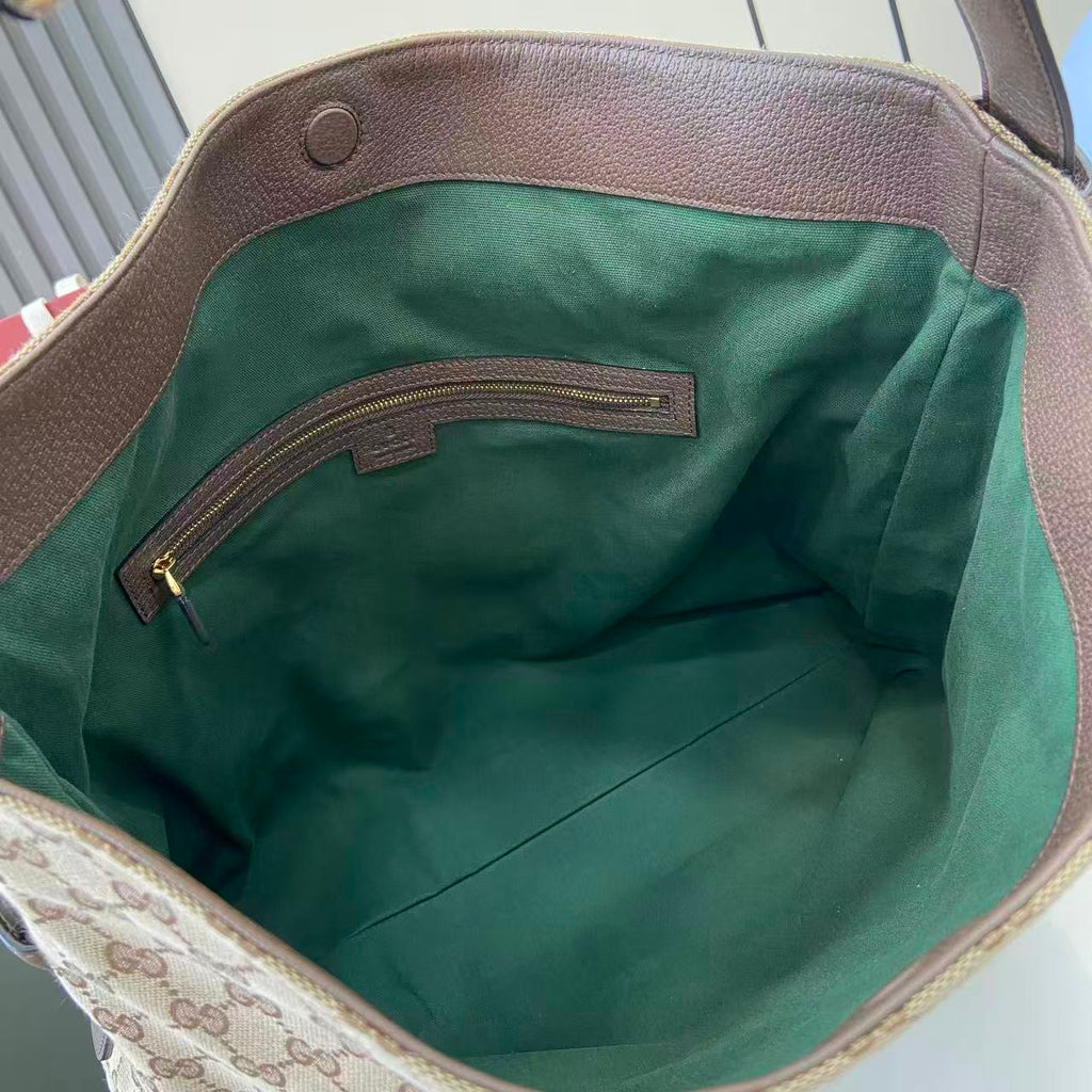 Gucci 25 Beatrix 40cm Handbag Beige mix Dark Brown Canvas Leather 292317