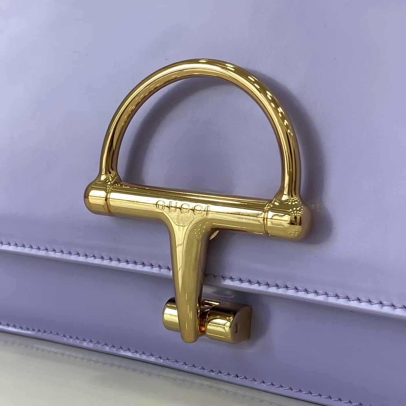 Gucci 25 Siena Bag 22.5cm  Light Purple Gold Leather 292571