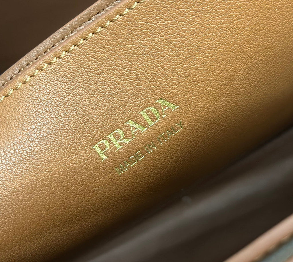 Prada Buckle Tote Bag 35cm Brown Cowhide