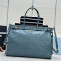 Prada Bonnie Extra-Large 42cm Blue Gray Calfskin