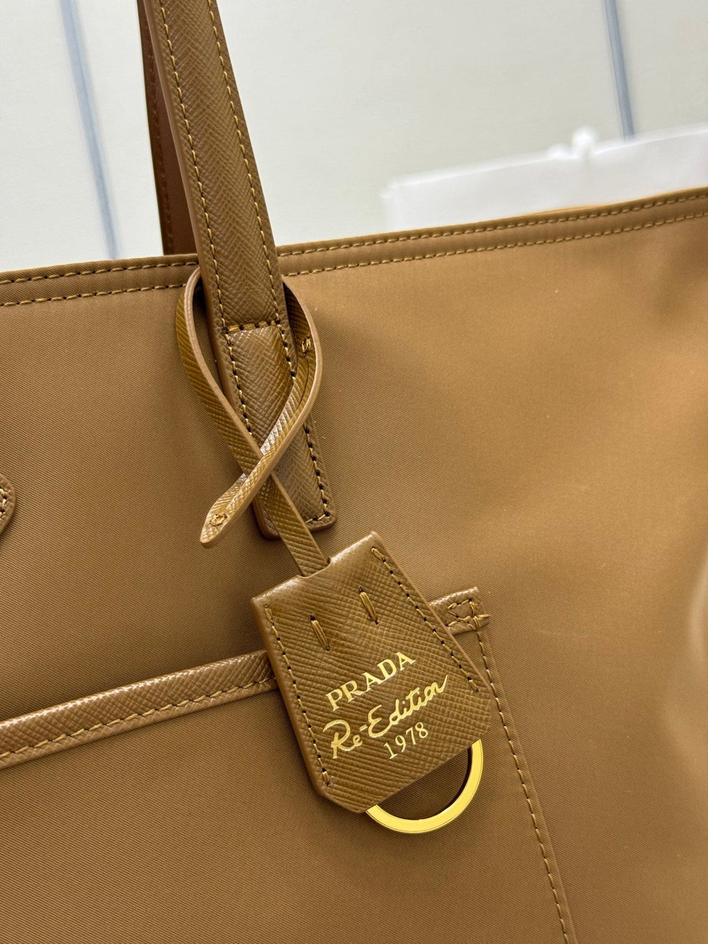 Prada Re-Edition 1978 Tote Bag 35cm Brown Re-Nylon& Saffiano Leather