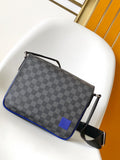 LV N00085 District Messenger Black Indigo Blue Damier Graphite Canvas 268780