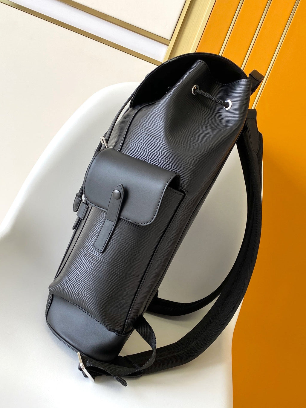 LV M41079 Christopher MM Backpack Black Epi XL Cowhide 268775