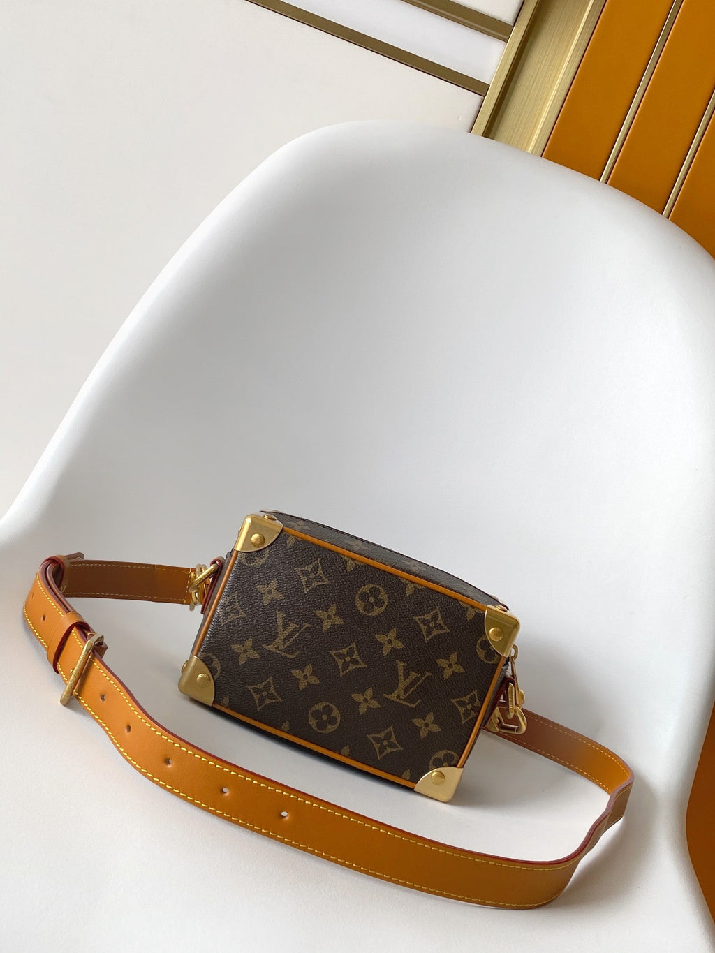 LV Mini Soft Trunk With Chain Brown Monogram Canvas GHW 268790