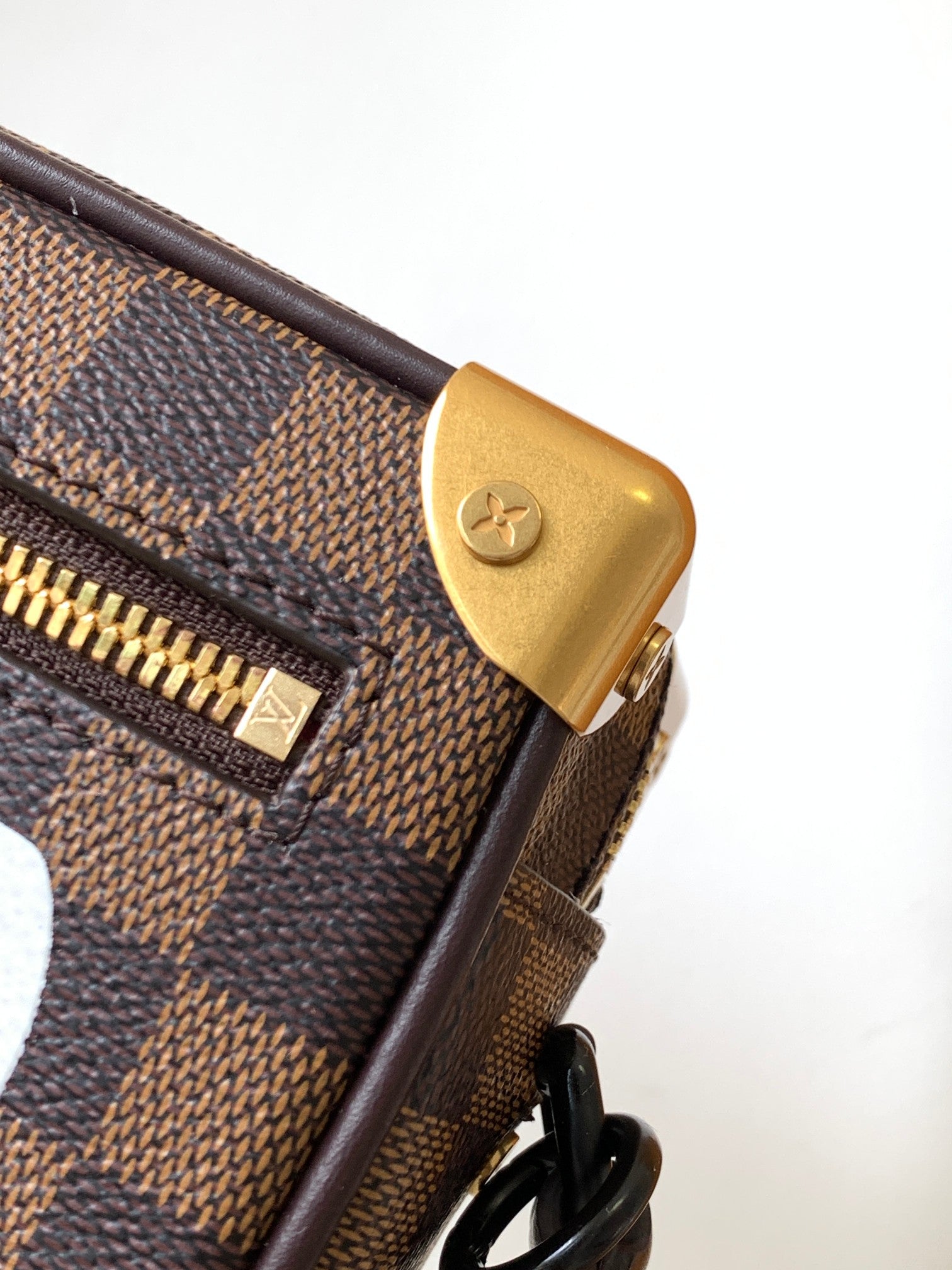 LV Mini Soft Trunk With Chain  Brown Damier Ebene Canvas GHW 268794