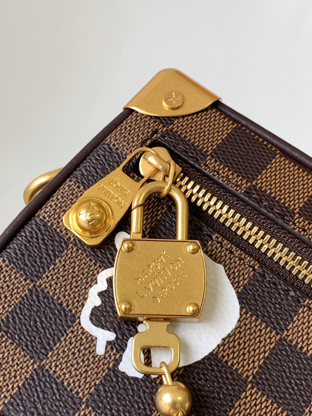 LV Mini Soft Trunk With Chain  Brown Damier Ebene Canvas GHW 268794