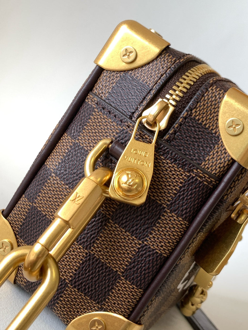 LV Mini Soft Trunk With Chain  Brown Damier Ebene Canvas GHW 268794