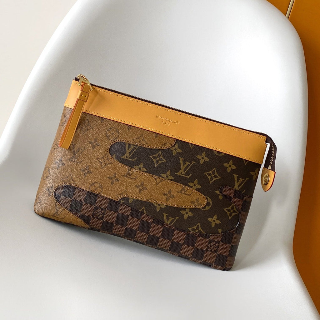 LV Pochette Voyage Souple Brown Monogram Landscape Canvas 268769