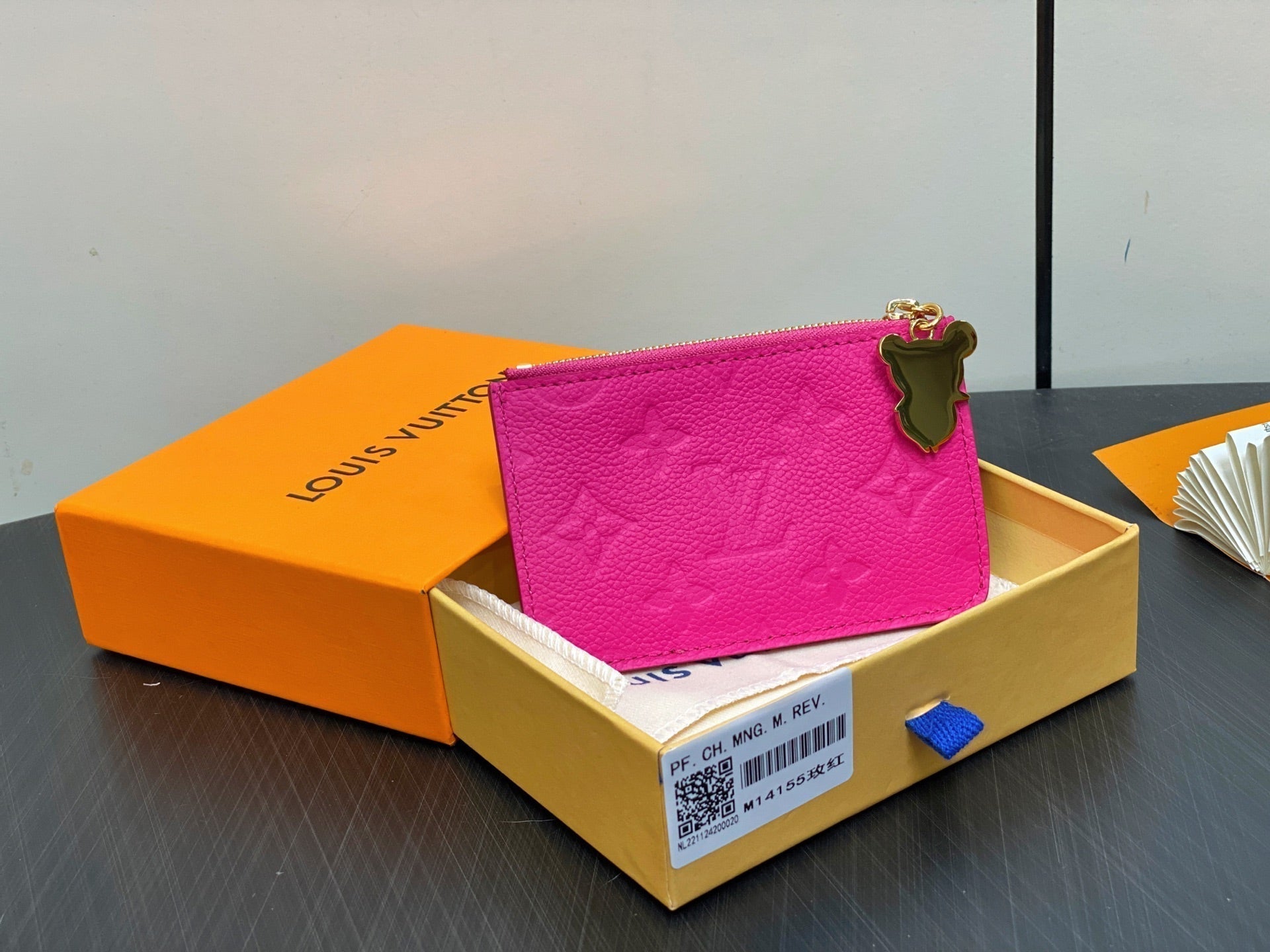 LV x TM ROMY Wallet Pink Gold Leather 329909