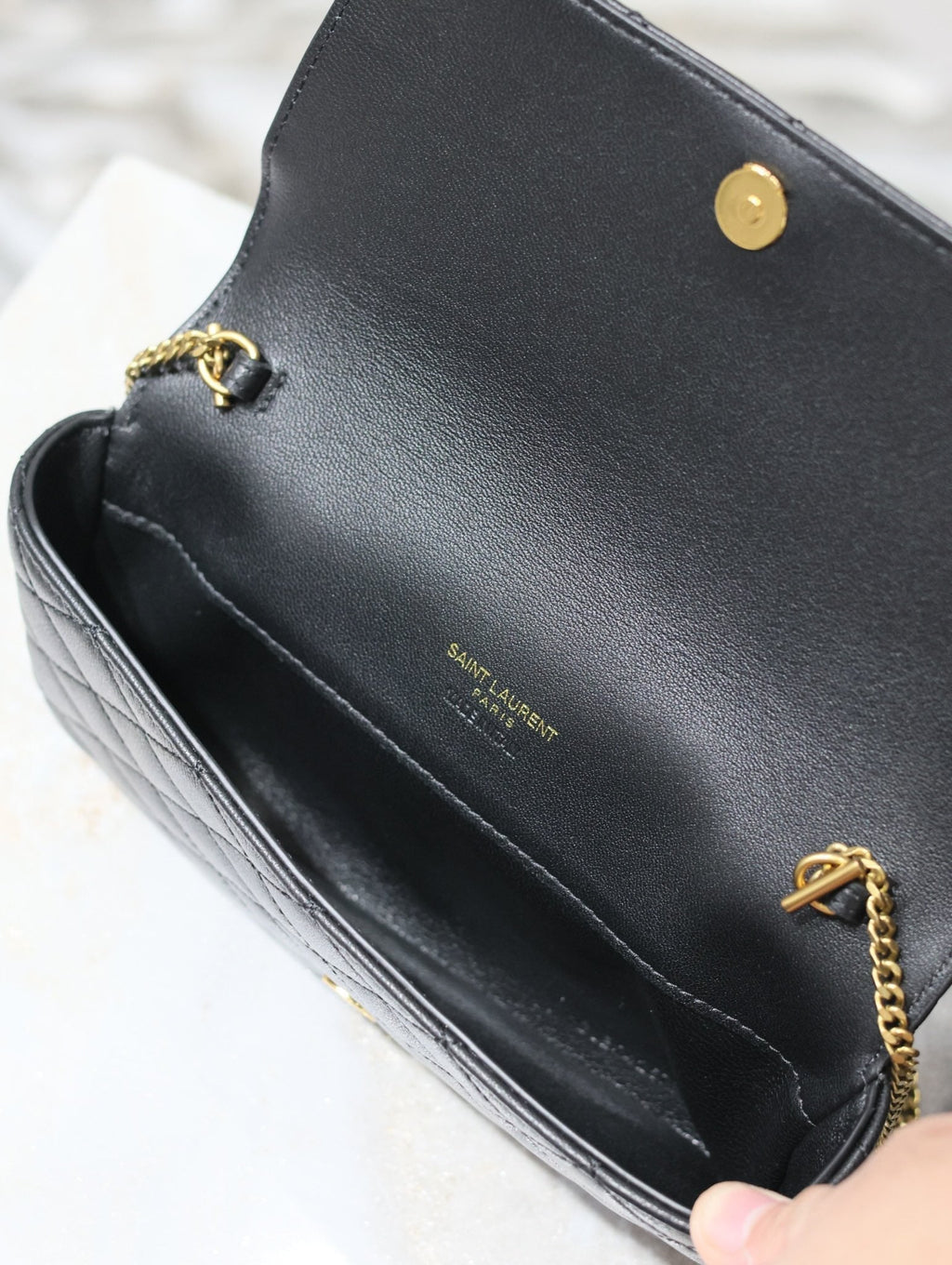 Prada Gaby Phone Bag 19cm Black Quilted Leather GHW