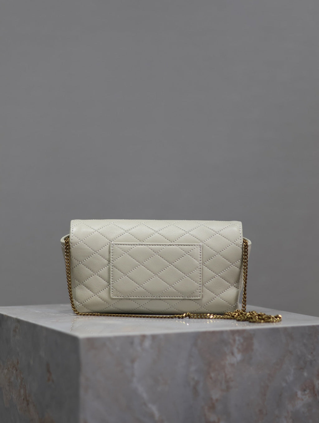 Prada Gaby Phone Bag 19cm White Quilted Leather GHW
