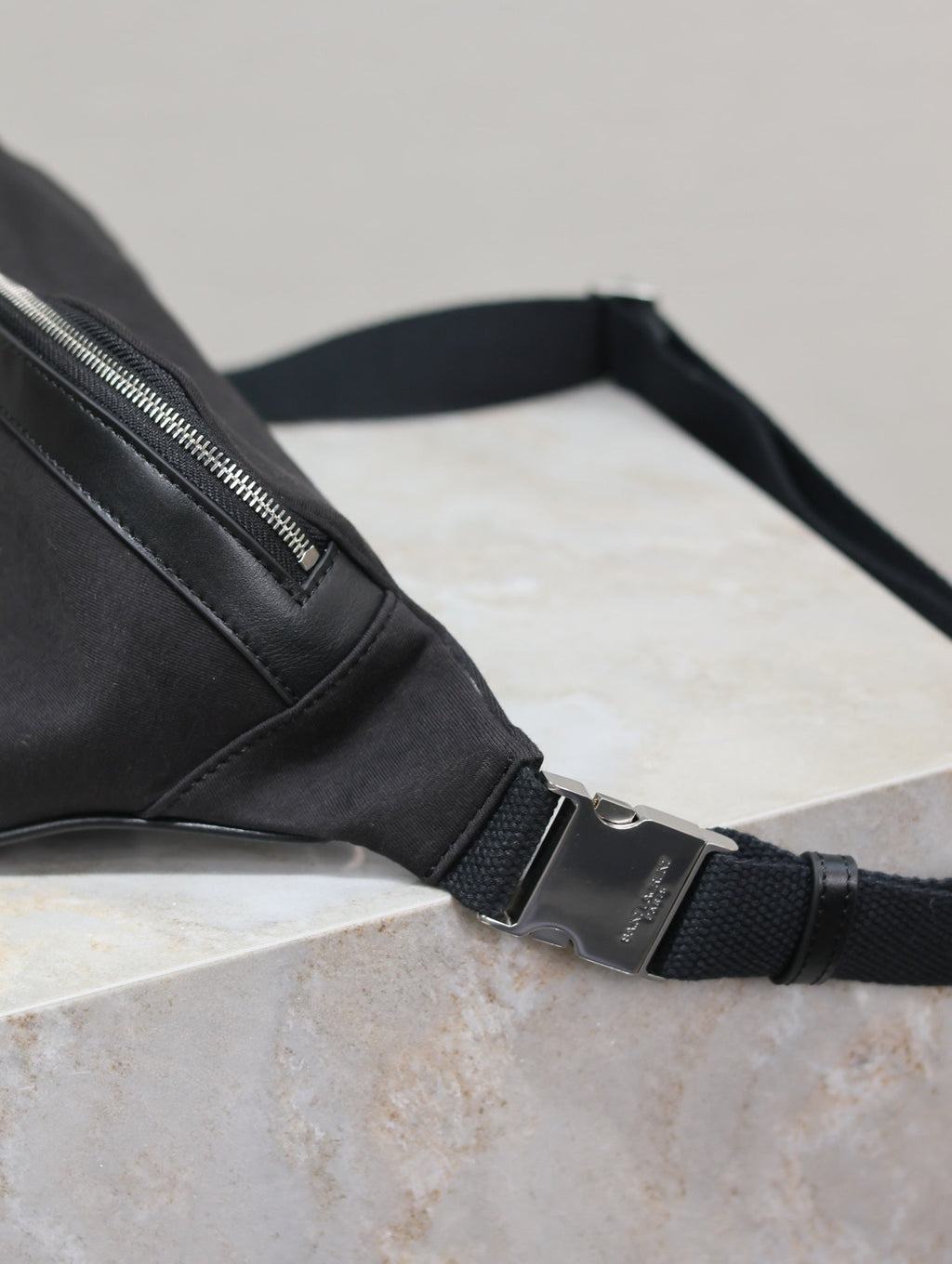 Prada Classic Belt Bag 26cm Black Leather-Trimmed
