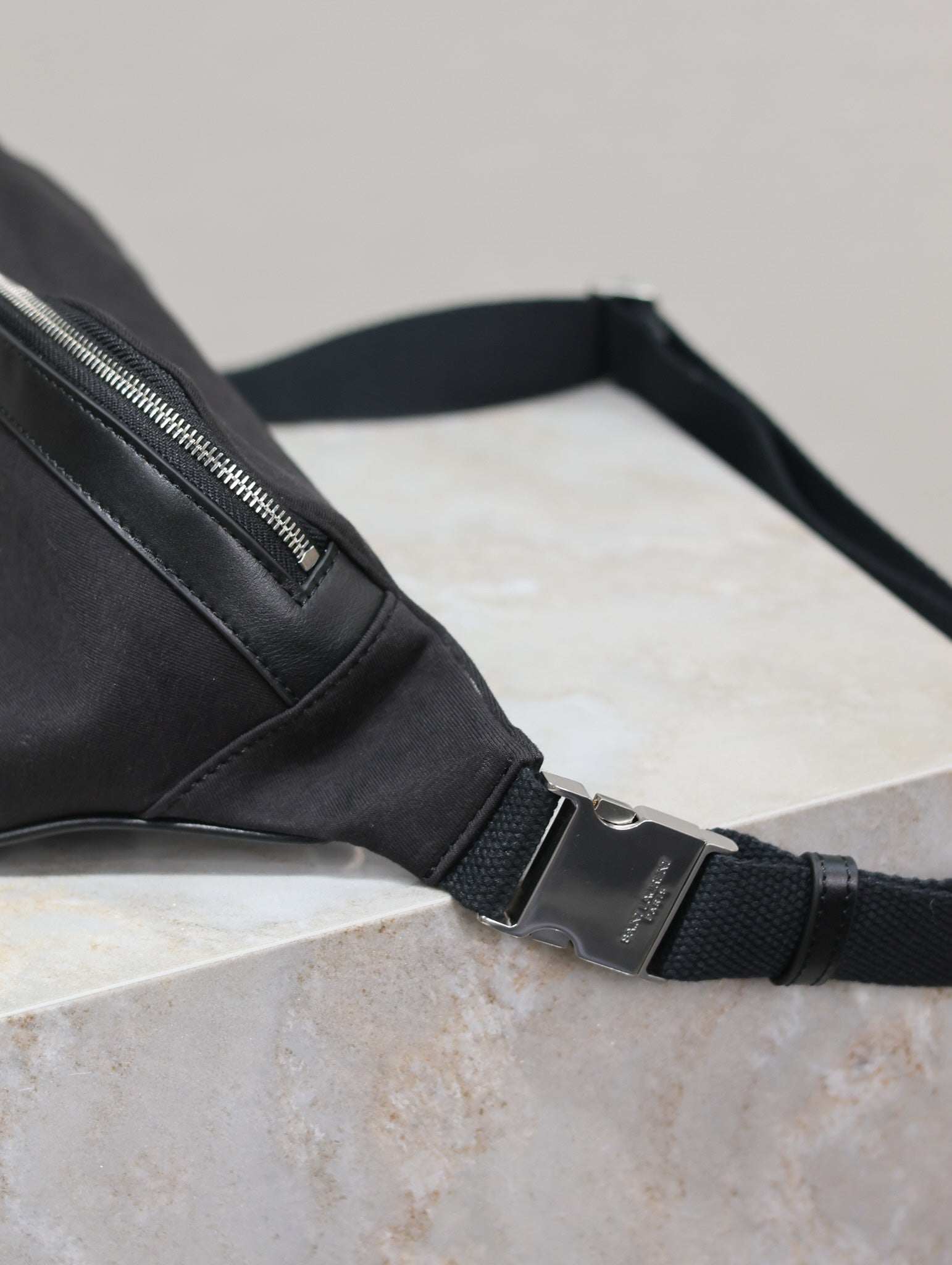 Prada Classic Belt Bag 26cm Black Leather-Trimmed