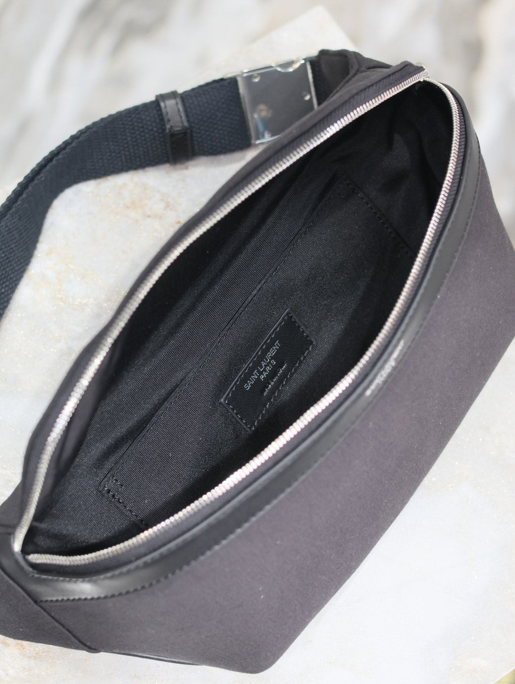 Prada Classic Belt Bag 26cm Black Leather-Trimmed