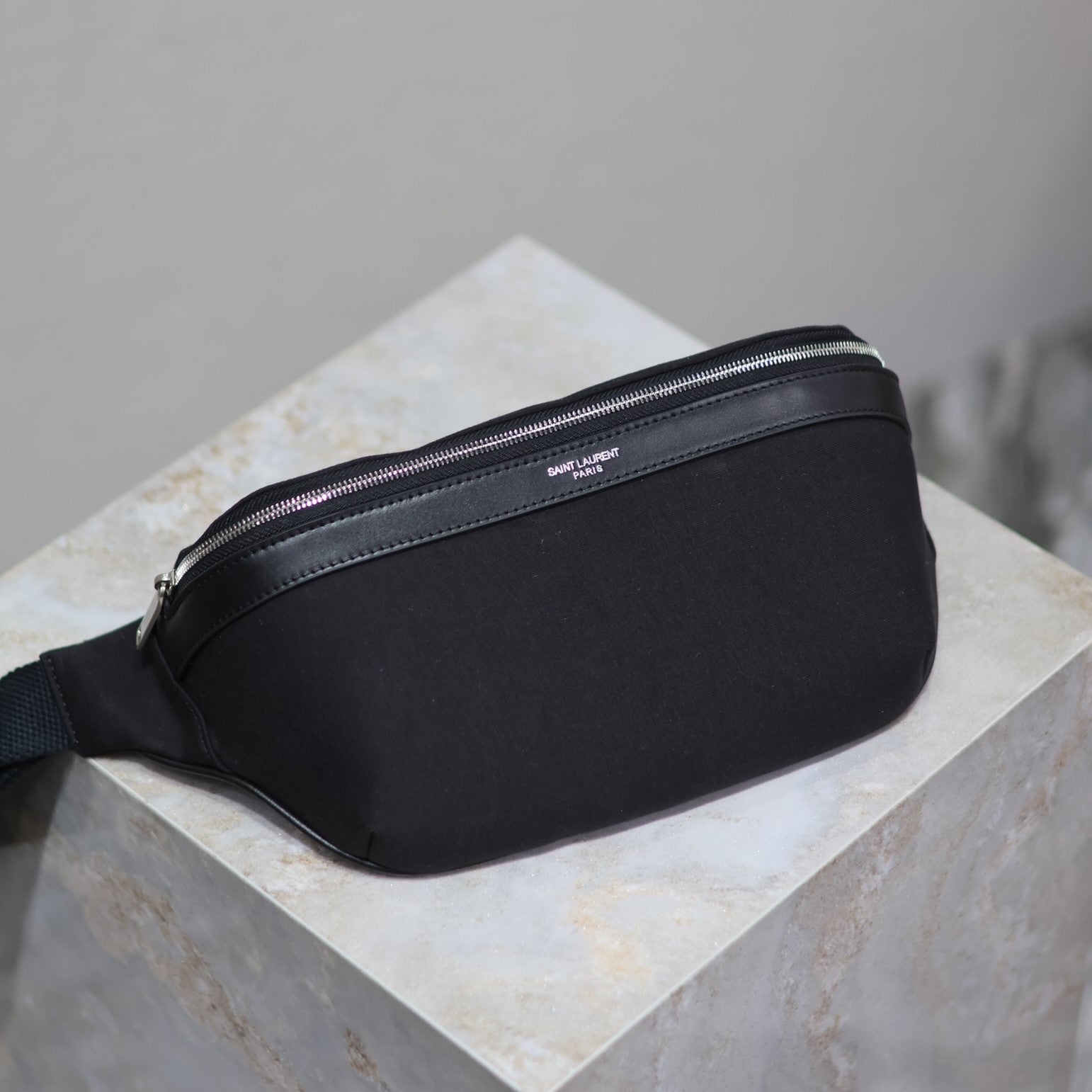 Prada Classic Belt Bag 26cm Black Leather-Trimmed