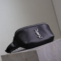Prada Classic Belt Bag 25cm Black Lamskin Sliver HW