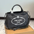 CANAPA TOTE BAG 30 IN GREY DENIM