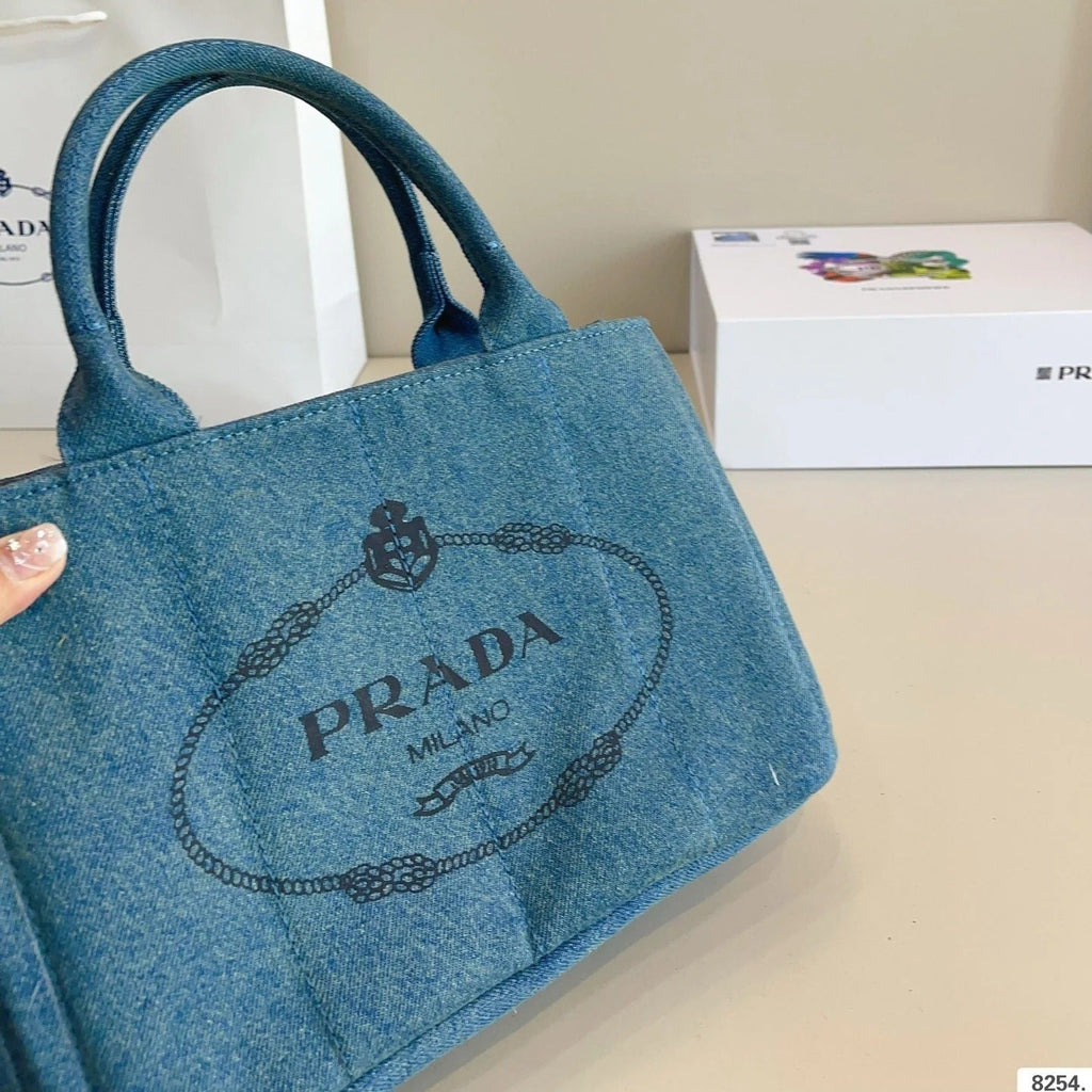 CANAPA TOTE BAG 29 IN BISMARK BLUE DENIM