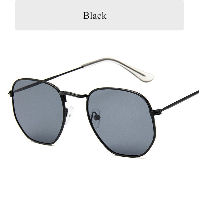 Oulylan Vintage Polygon Sunglasses Women Men Brand Metal Frame Sun Glasses Ladies UV400 Female Luxury Polygonal Sunglass Males-sss