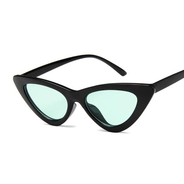 New Retro Fashion Sunglasses Women Brand Designer Vintage Cat Eye Black White Sun Glasses Female Lady UV400 Oculoss-sss
