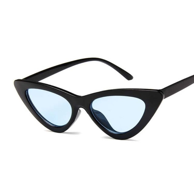 New Retro Fashion Sunglasses Women Brand Designer Vintage Cat Eye Black White Sun Glasses Female Lady UV400 Oculoss-sss