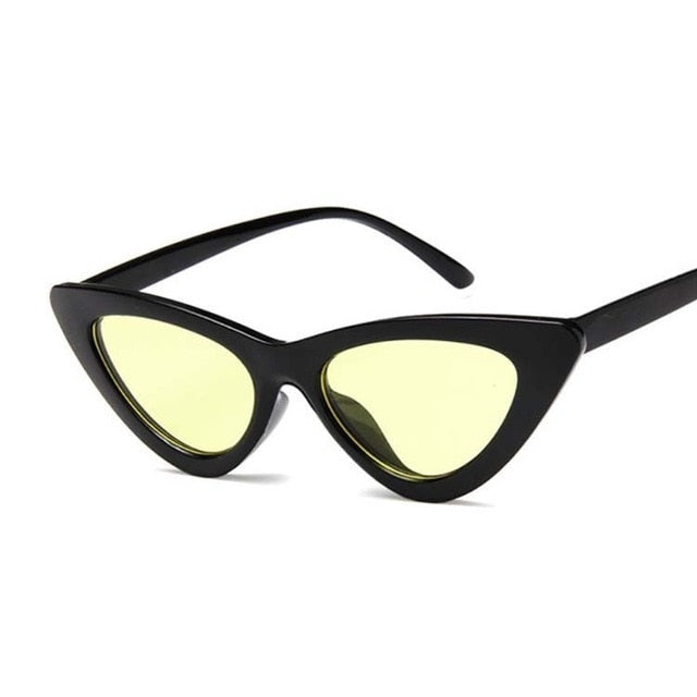 New Retro Fashion Sunglasses Women Brand Designer Vintage Cat Eye Black White Sun Glasses Female Lady UV400 Oculoss-sss