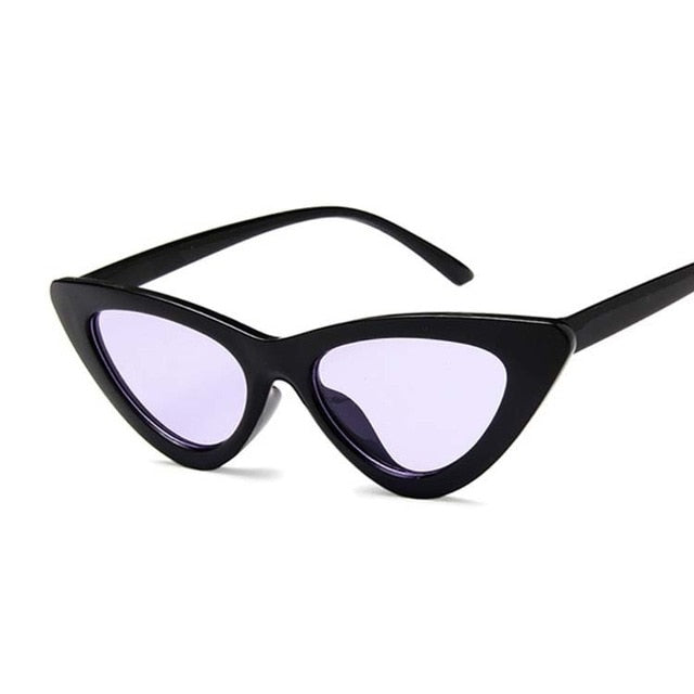 New Retro Fashion Sunglasses Women Brand Designer Vintage Cat Eye Black White Sun Glasses Female Lady UV400 Oculoss-sss