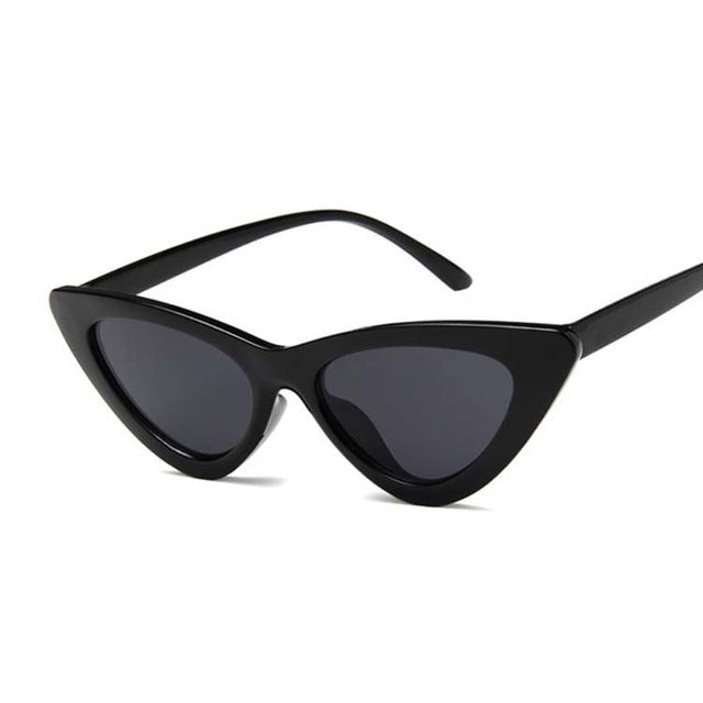 New Retro Fashion Sunglasses Women Brand Designer Vintage Cat Eye Black White Sun Glasses Female Lady UV400 Oculoss-sss