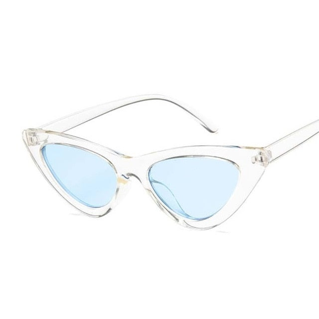 New Retro Fashion Sunglasses Women Brand Designer Vintage Cat Eye Black White Sun Glasses Female Lady UV400 Oculoss-sss