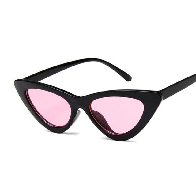 New Retro Fashion Sunglasses Women Brand Designer Vintage Cat Eye Black White Sun Glasses Female Lady UV400 Oculoss-sss