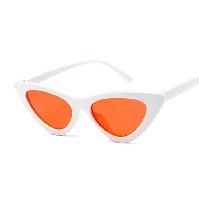 New Retro Fashion Sunglasses Women Brand Designer Vintage Cat Eye Black White Sun Glasses Female Lady UV400 Oculoss-sss